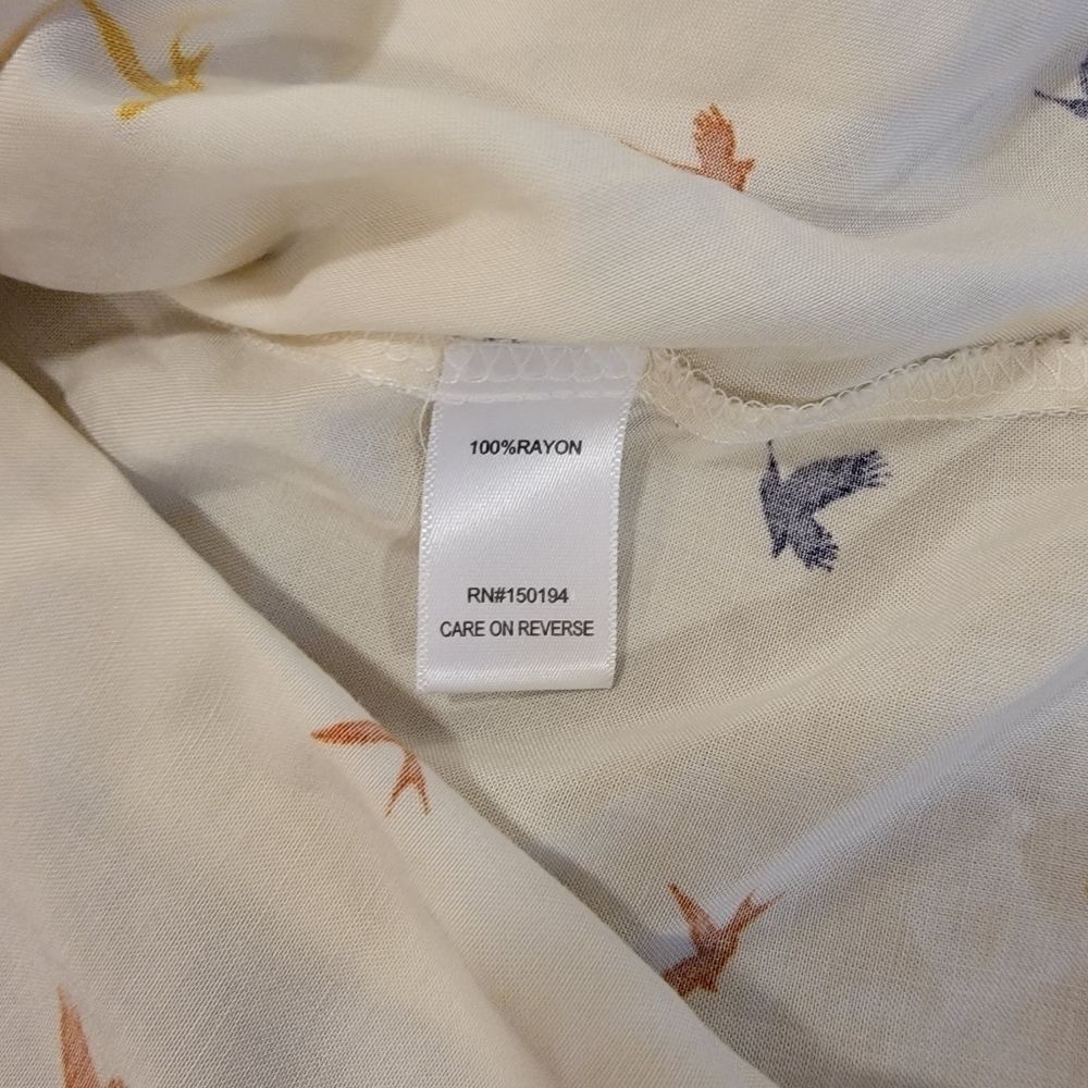 Living doll bird print tunic dress size small - Picture 4 of 4